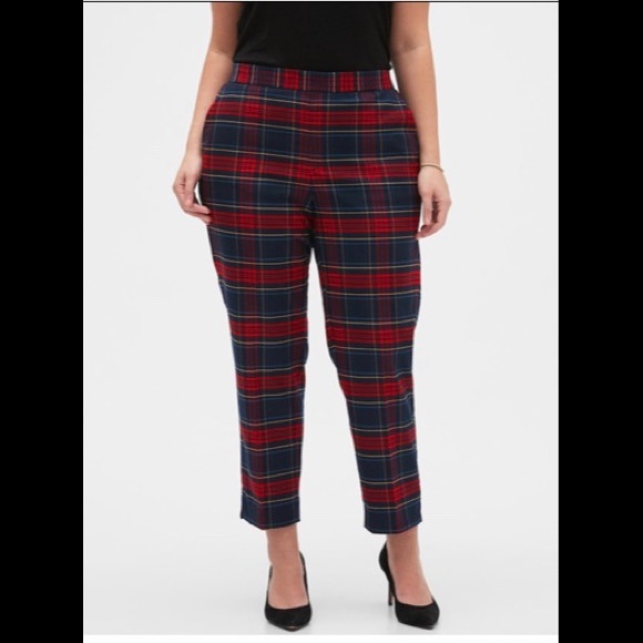 Banana Republic Tartan Plaid Flannel Ankle Pants - Picture 3 of 4